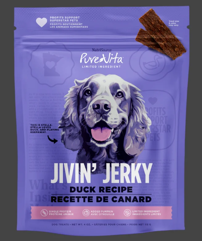 PureVita Duck Jivin' Jerky For Dogs